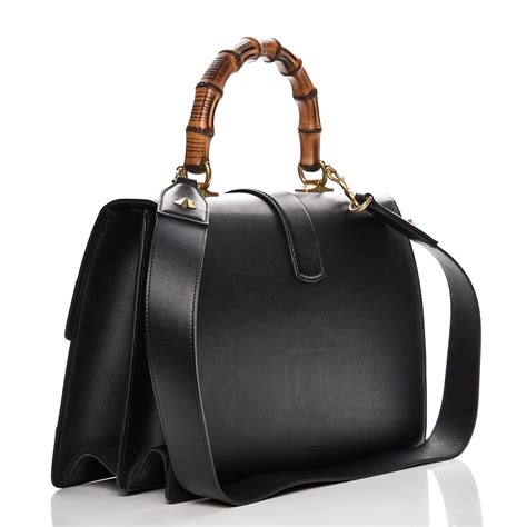 gucci black bag with bamboo handle|bamboo handle bag blacklarge.